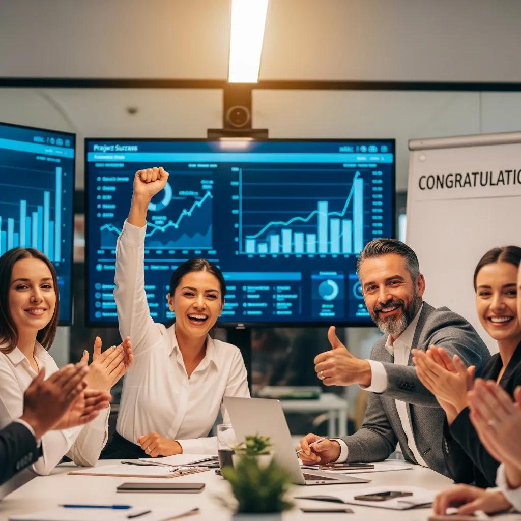 Axiom HRS vs UKG Direct: Why Organizations Choose Axiom for Personalized HR & Payroll Excellence 3 UKG Ready partner vs direct Client team celebrating success, showcasing the positive impact of Axiom's solutions